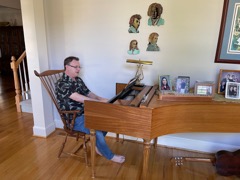 Ken at the harpsichord